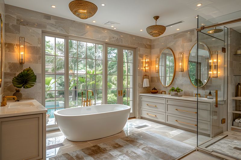 Luxurious bathtub setup